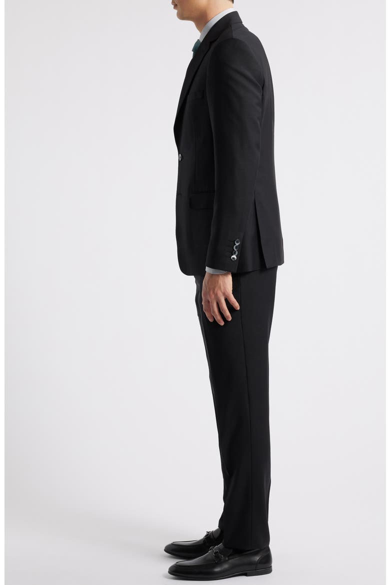 Matteo Slim Fit Black Wool Suit, Alternate, color, BLACK