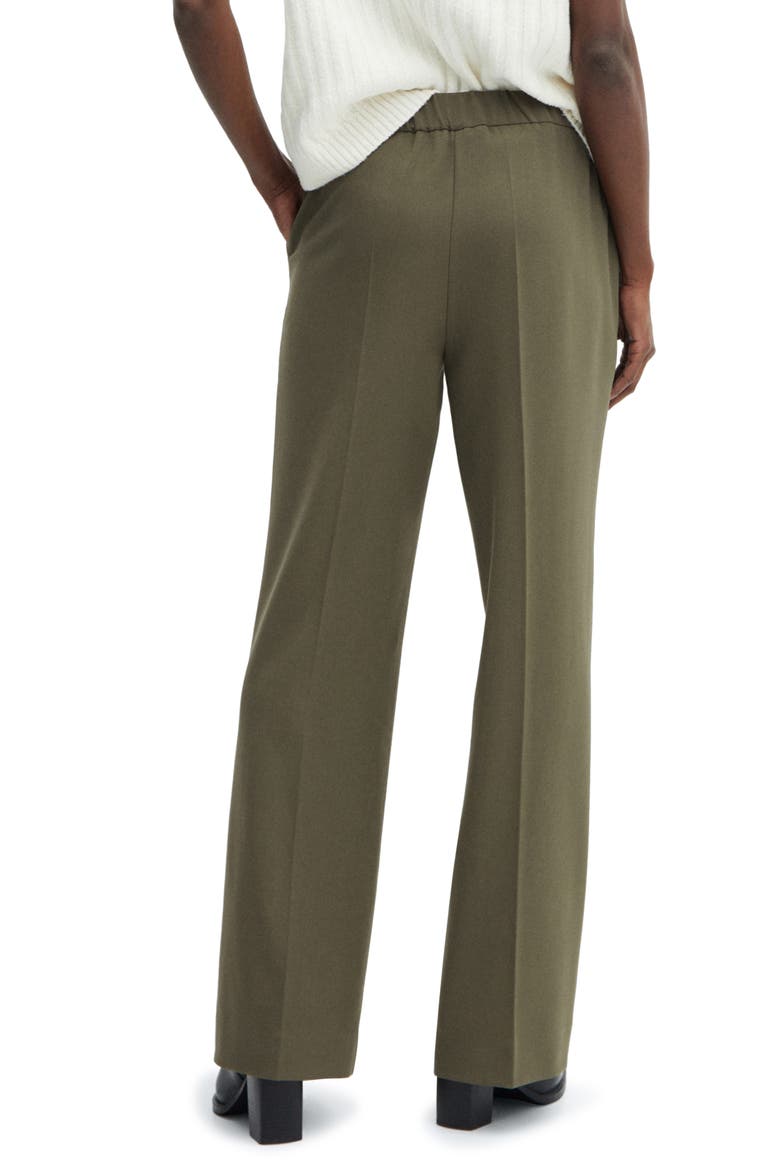 Flat Front Straight Leg Pants, Alternate, color, GREEN