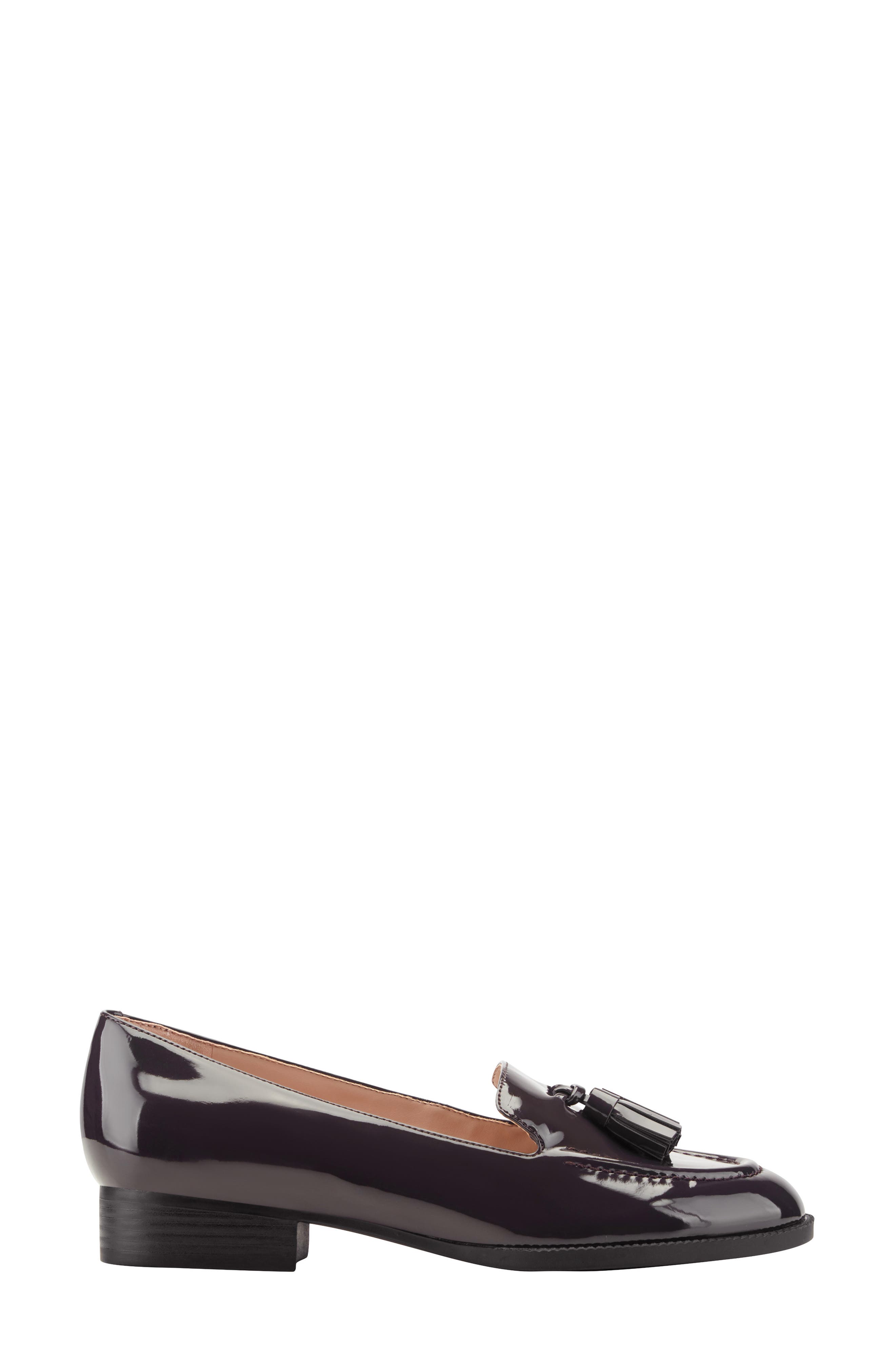 Linzer Patent Tassel Loafer, Alternate, color, DARK BROWN PATENT
