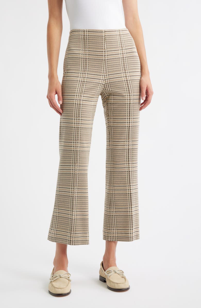 rag & bone Irina Ponte Kick Flare Pants, Main, color, Tan Multi