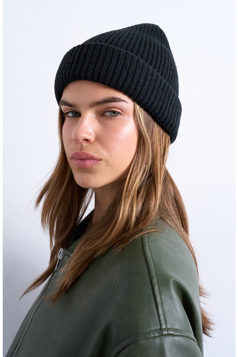 Henry Rib Beanie, Alternate, color, BLACK