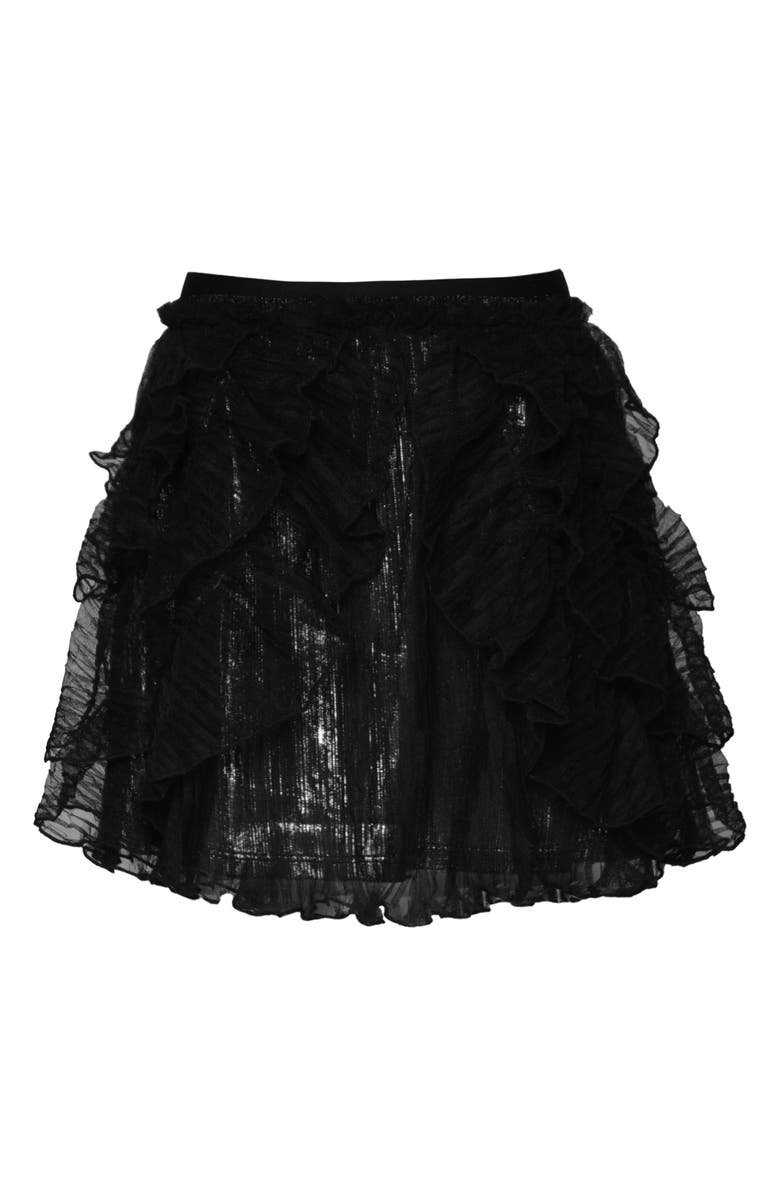 Truly Me Kids' Tiered Ruffle Skirt, Main, color, Black
