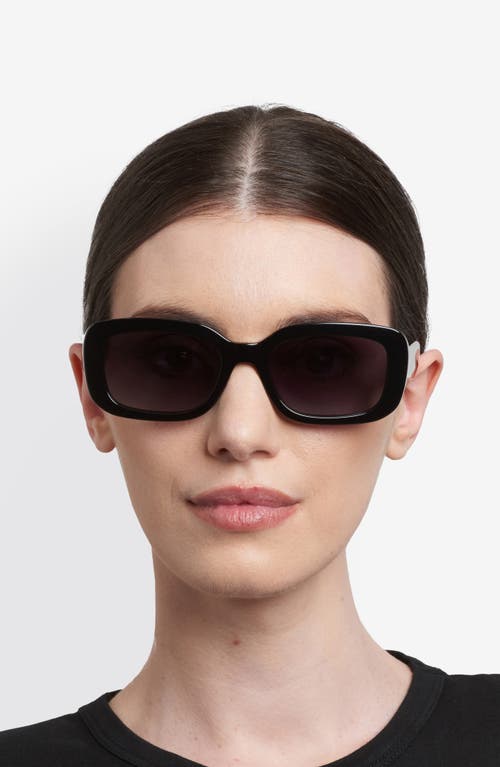 Moschino 54mm Gradient Rectangular Sunglasses In Black