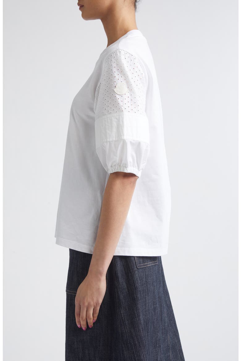 Flax Blend Crewneck T-Shirt, Alternate, color, WHITE
