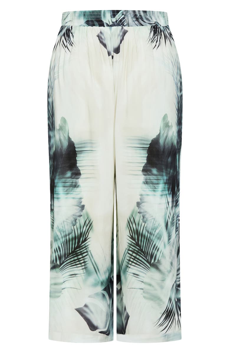 City Chic Piper Wide Leg Pants, Alternate, color, Shadow Palm