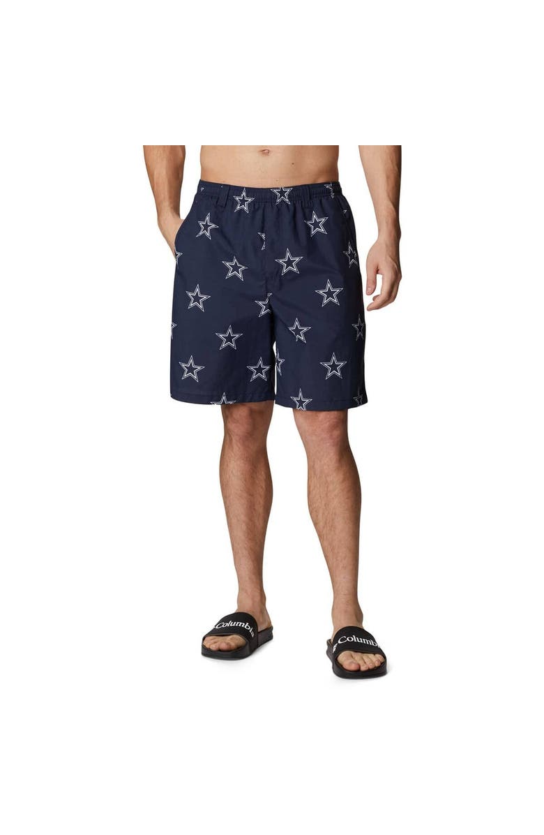 Columbia Men's Columbia Navy Dallas Cowboys Backcast III Printed Shorts, Main, color, Navy
