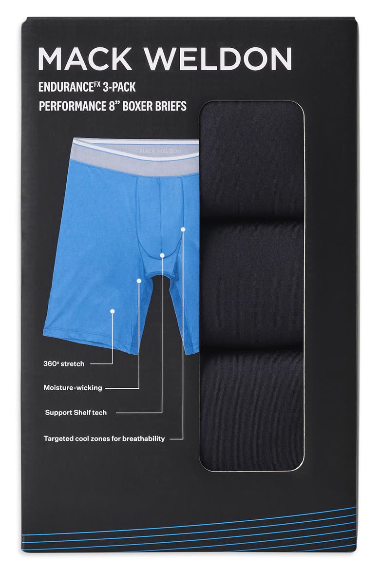 3-Pack Endurance FX Boxer Briefs, Alternate, color, TRUE BLACK