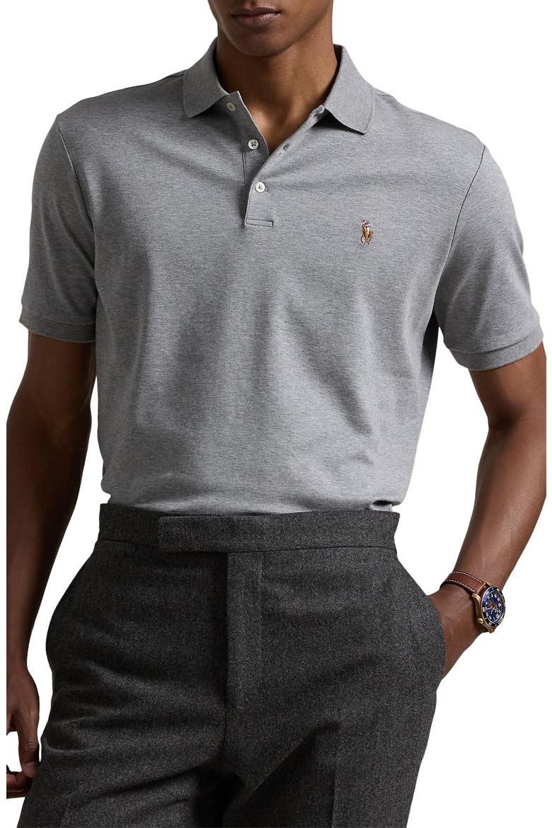 Pima Cotton Polo, Main, color, STEEL HEAT