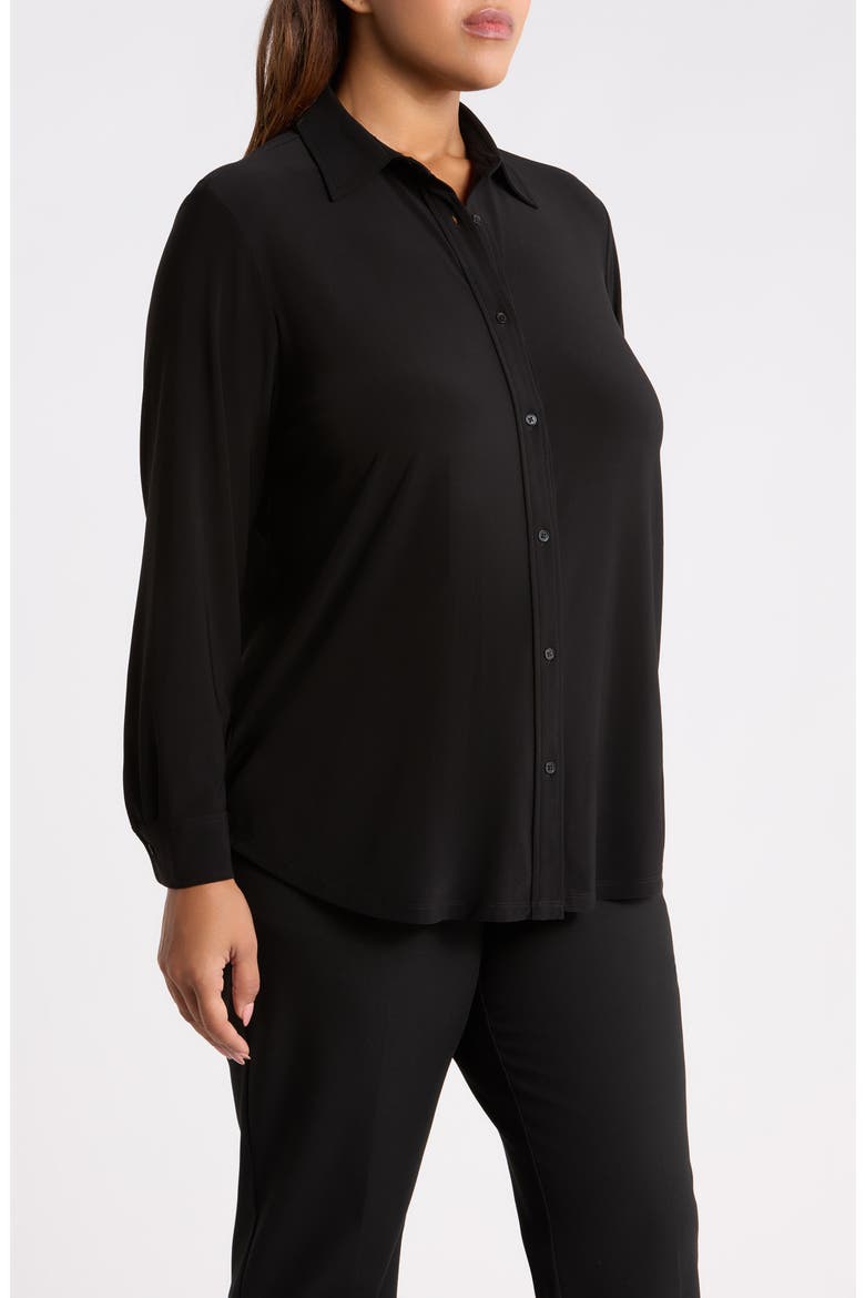 Slim Fit Long Sleeve Knit Shirt, Alternate, color, ANNE BLACK