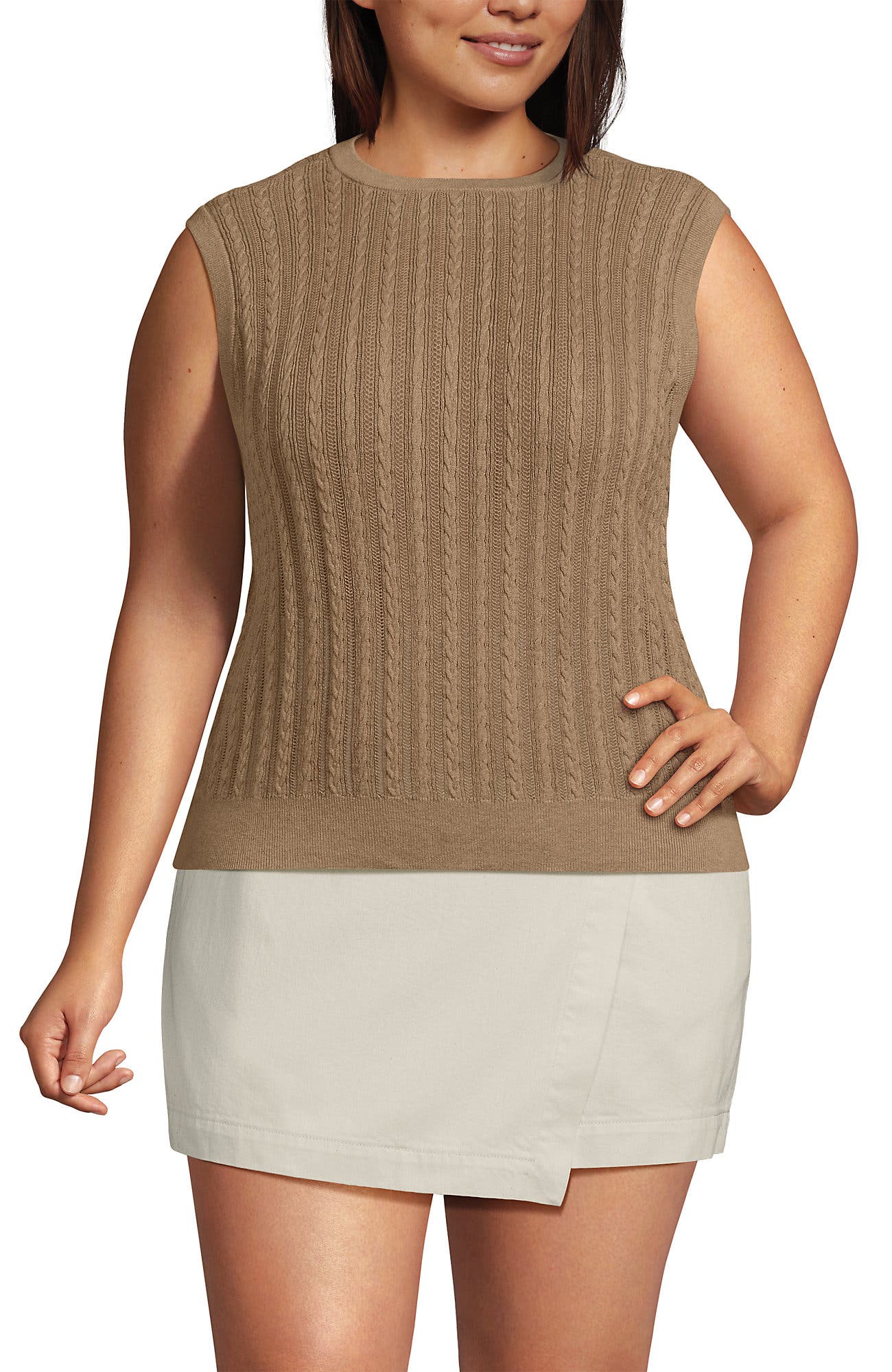 Cotton Pointelle Shell Sweater - image 3