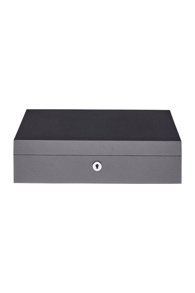 Carbon Fibre Five Watch Box, Main, color, Grey