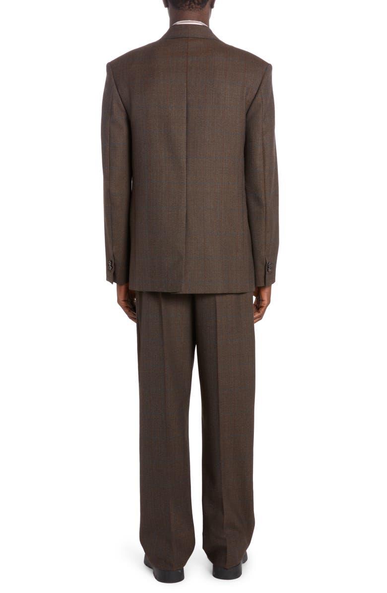 Bottega Veneta Prince of Wales Plaid Wool Sport Coat, Alternate, color, 2172 Brown/ Red/ Blue