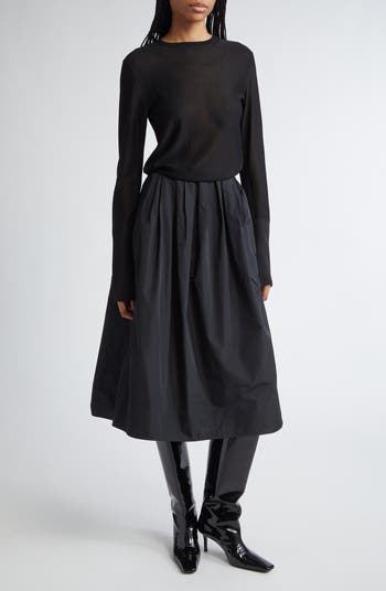 スカート Jil Sander Pleated skirt dress Jil Sander Ruffle Waist Dress With Pleated Skirt - Bergdorf