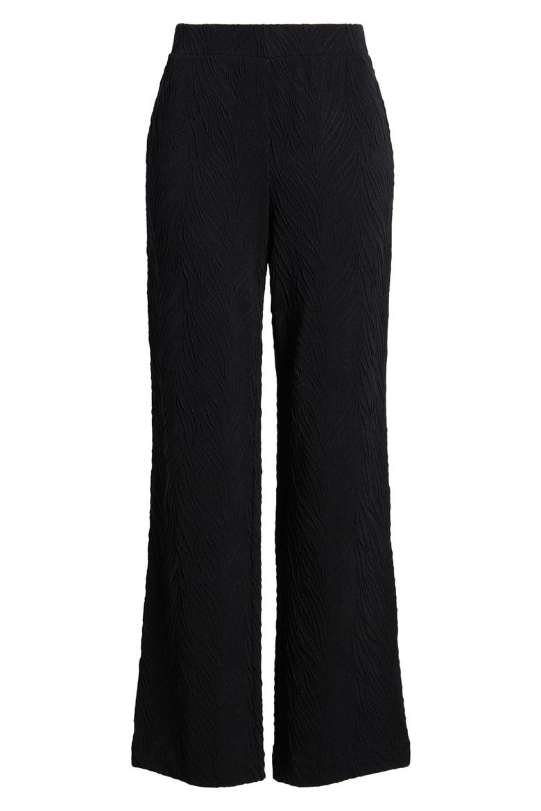 Textured Pull-On Wide Leg Pants, Alternate, color, ANNE BLACK