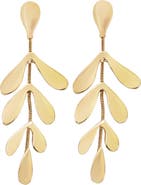 Panacea Linear Leaf Drop Earrings