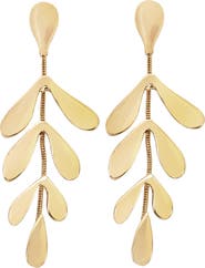 Panacea Linear Leaf Drop Earrings