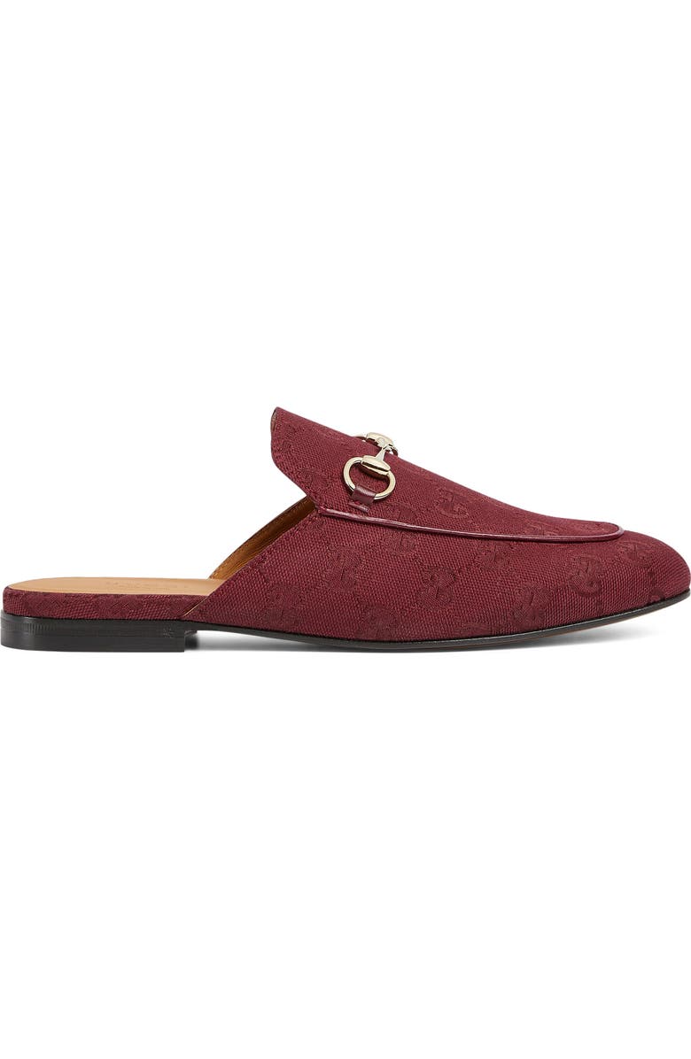 Gucci Princetown GG Canvas Loafer Mule, Alternate, color, Burgundy