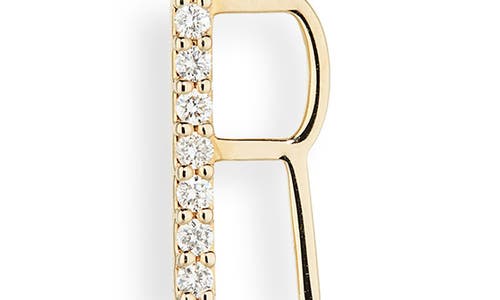 Lana 14k Gold Diamond Initial Single Stud Earring In Gold