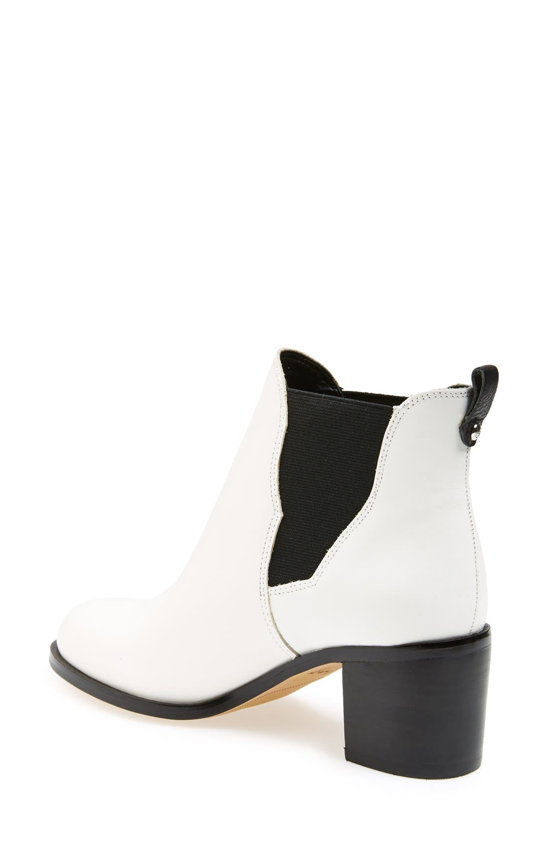 'Justin' Leather Bootie, Alternate, color, SNOW WHITE LEATHER