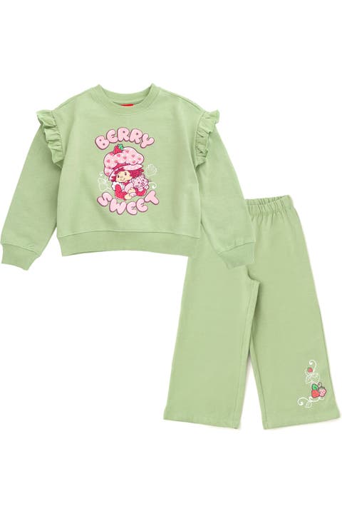 Fleece Sweatshirt and Flare Pants Set