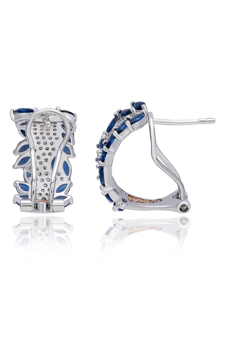 SUZY LEVIAN Cubic Zirconia Huggie Hoop Earrings, Alternate, color, Blue