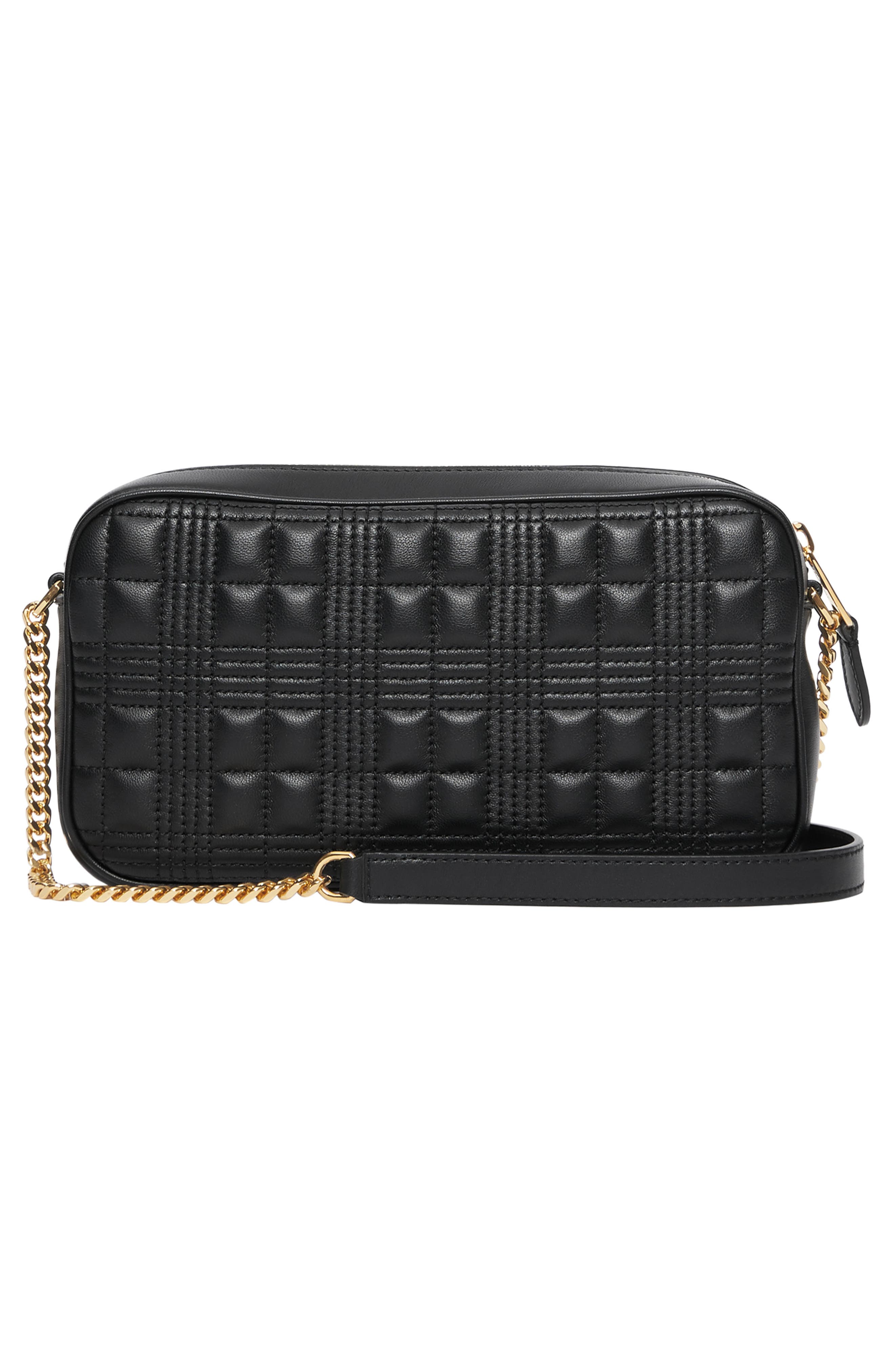 Burberry TB Quilted Check Leather Camera Crossbody Bag, Alternate, color, 