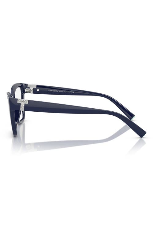 Tiffany & Co . 52mm Square Optical Glasses In Dark Blue
