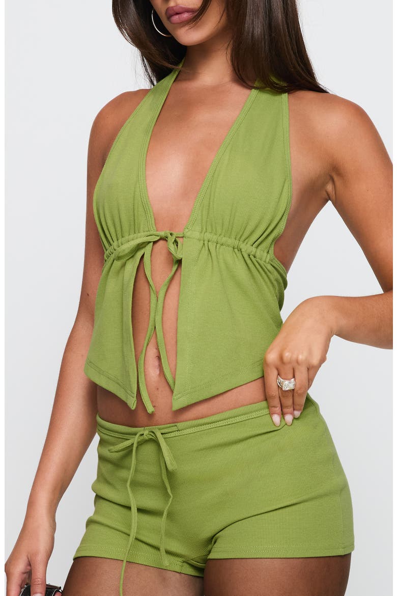 Gracious Low Rise Drawstring Shorts, Alternate, color, GREEN