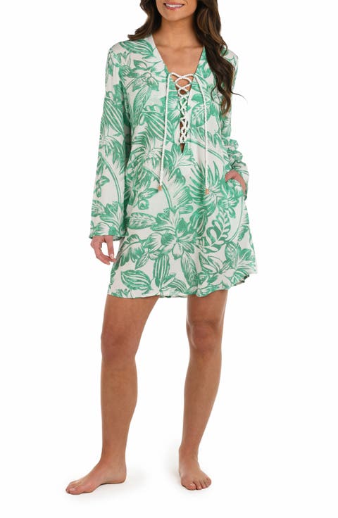 Batiki V-Neck Cover-Up Tunic