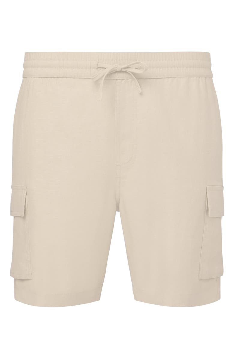 Onia Stretch Linen Blend Cargo Shorts, Main, color, Stone