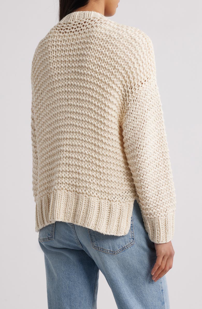 MARGARET O'LEARY Camila Hand Knit Cotton Cardigan, Alternate, color, 