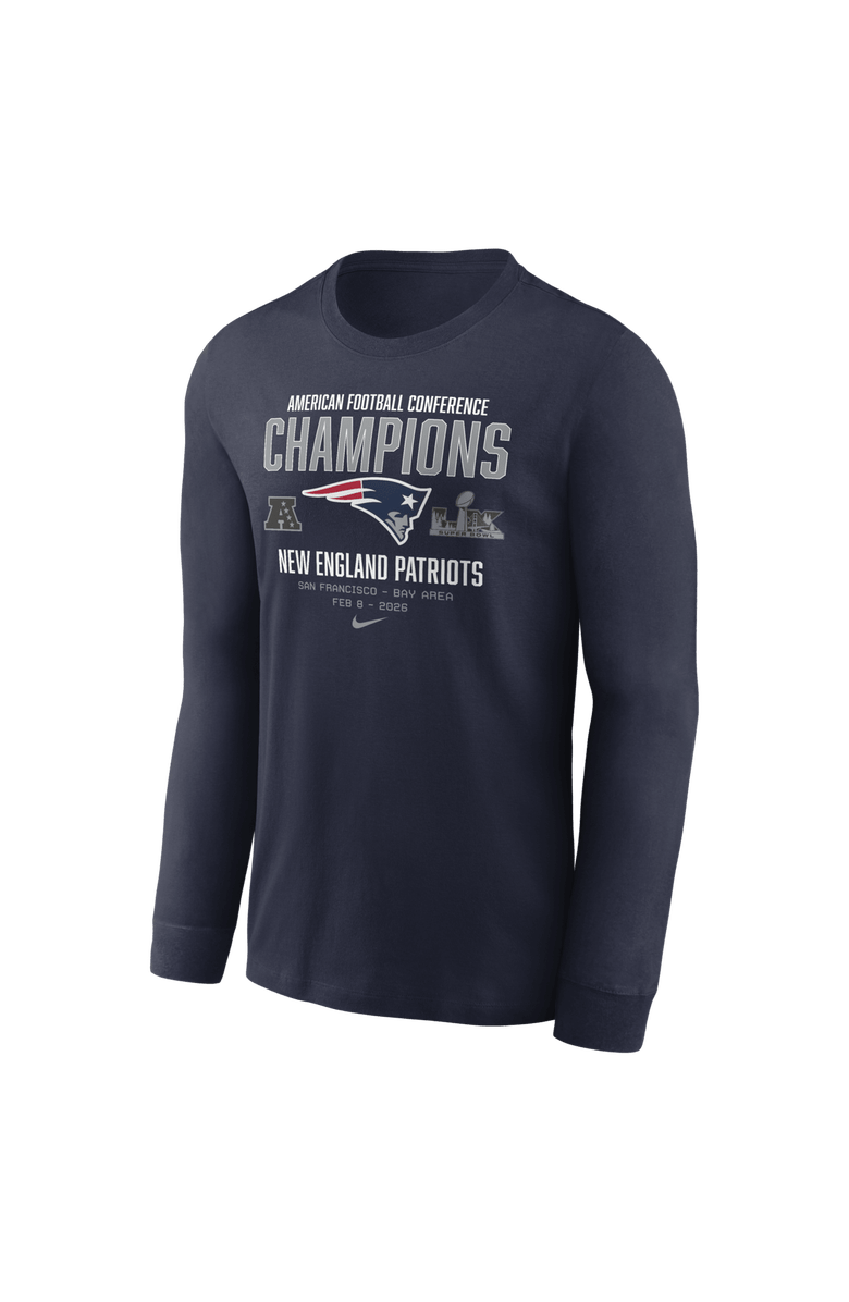 Nike Men's Nike Navy New England Patriots 2025 AFC Champions Team Nation Long Sleeve T-Shirt, Alternate, color, Navy