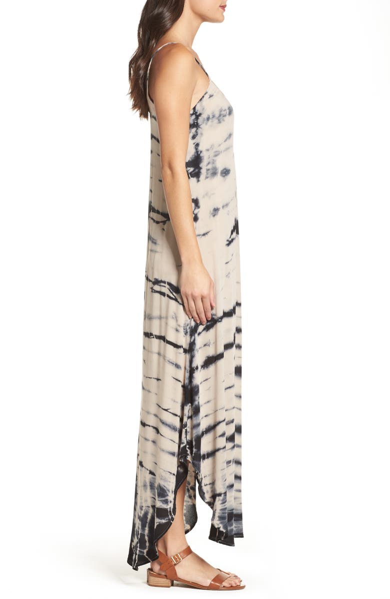 Fraiche by J Tie Dye A-Line Maxi Dress, Alternate, color,