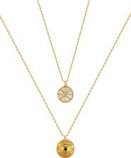 RETRO CHIC Compass Layered Necklace Set