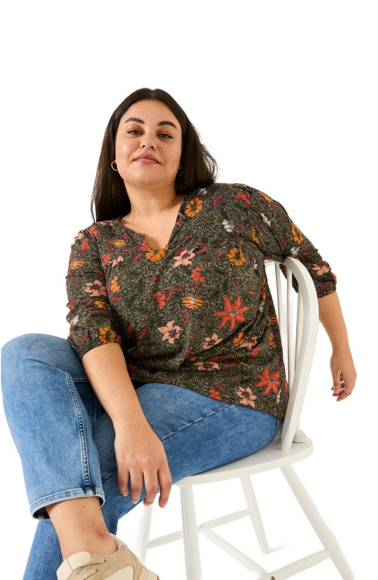 FatFace Plus Size Enya Floral Tunic, Main, color, 