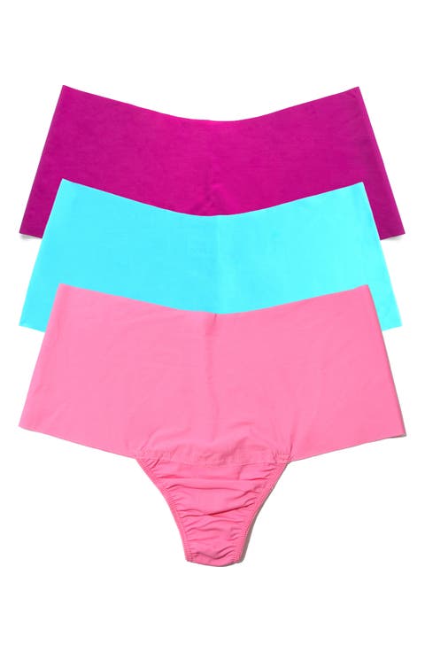 Breathe Assorted 3-Pack High Waist Thongs