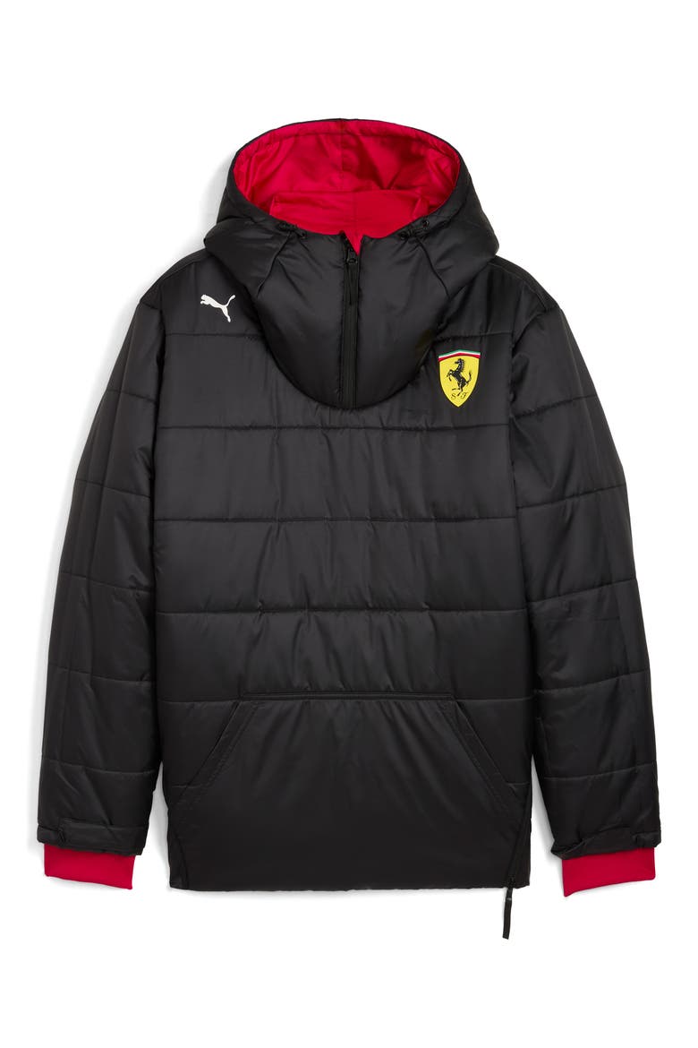 Scuderia Ferrari Team Motosport Reversible Hooded Popover Jacket, Alternate, color, DARK CHERRY