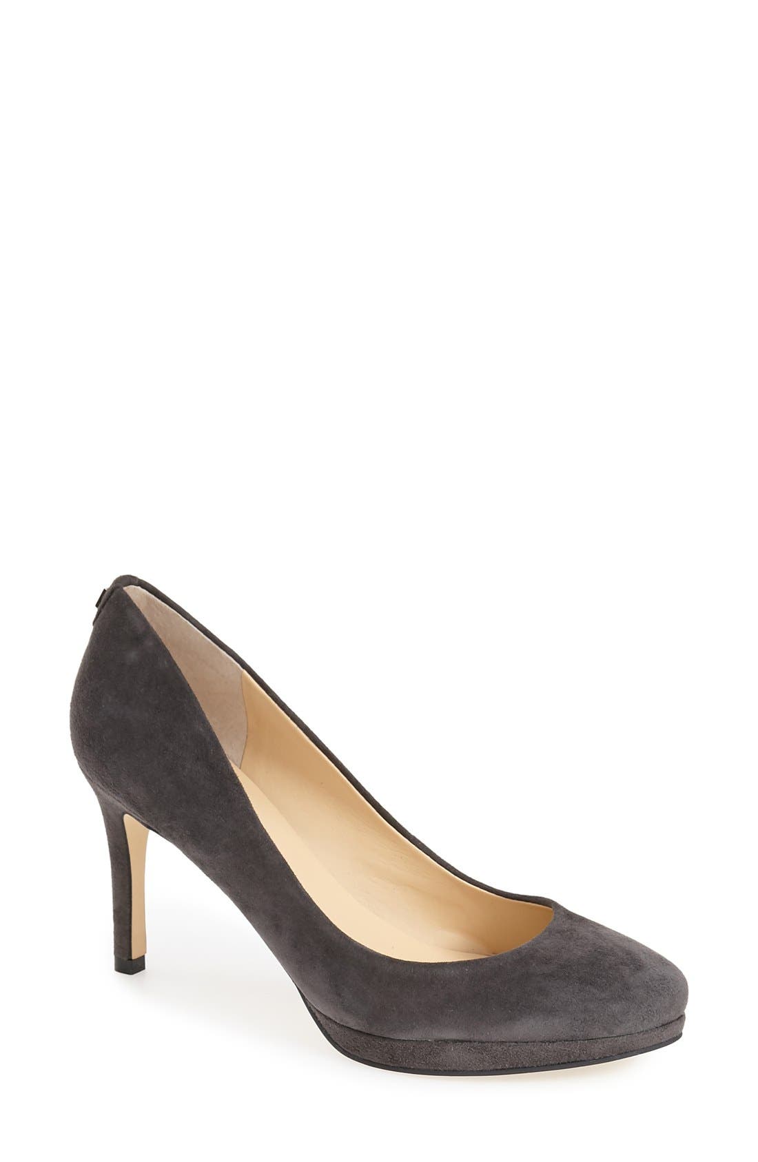 'Sophia' Pump (Nordstrom Exclusive), Main, color, DARK GREY SUEDE