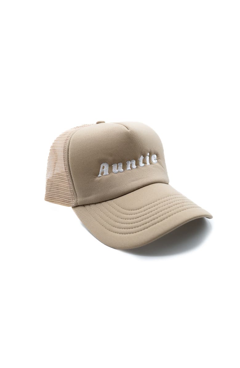 Rey To Z Auntie Foam Trucker Hat, Alternate, color, Khaki