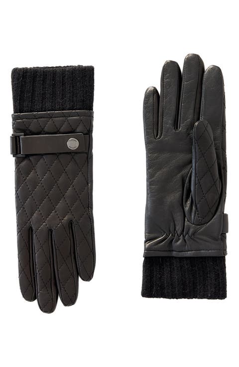 Fia Etip Quilted Leather Gloves