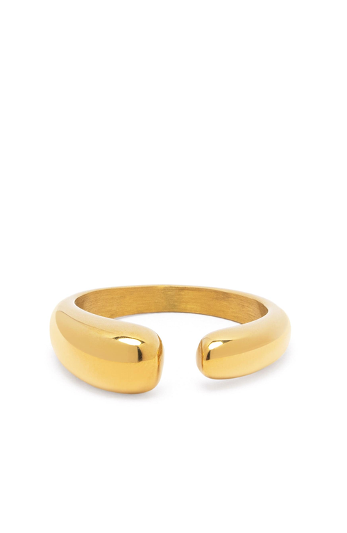 Nialaya Classic Cuff Ring In Gold
