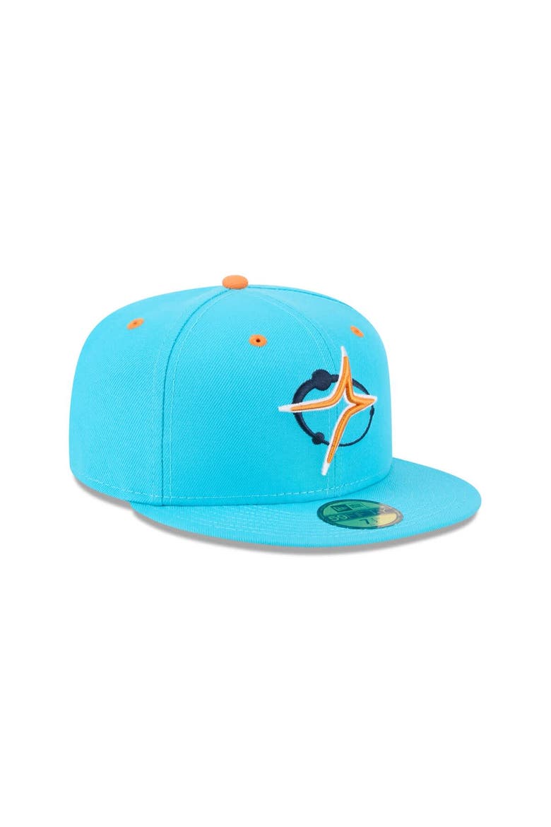Men's New Era  Blue Sugar Land Space Cowboys Theme Nights 59FIFTY Fitted Hat, Alternate, color, Blue