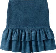 MANGO TEEN Tired Ruffle Print Skirt
