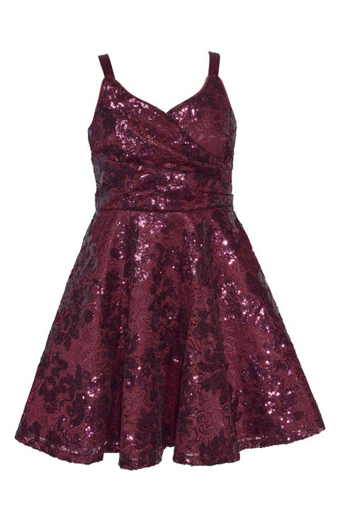Kids' Sequin Fit & Flare Party Dress (Big Kid)