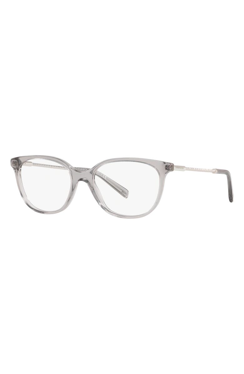 Tiffany & Co. 54mm Square Optical Glasses, Alternate, color, Crystal Grey