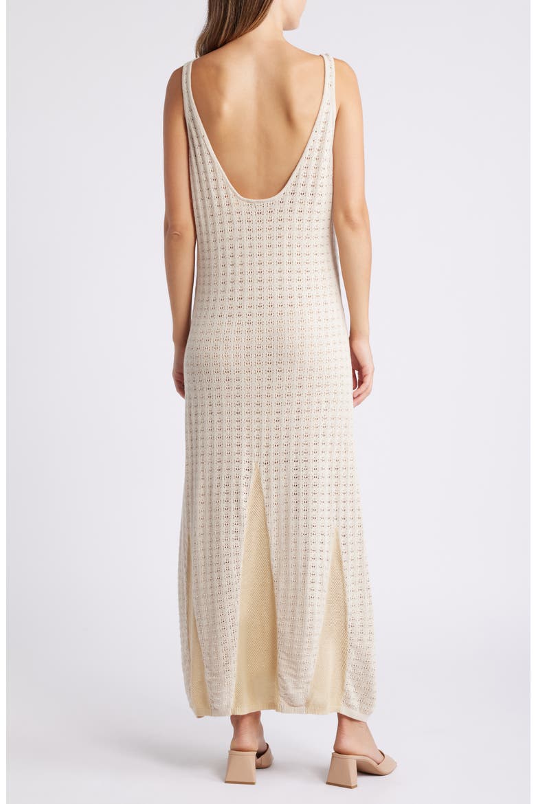 Naomi Pointelle Maxi Dress, Alternate, color, IVORY