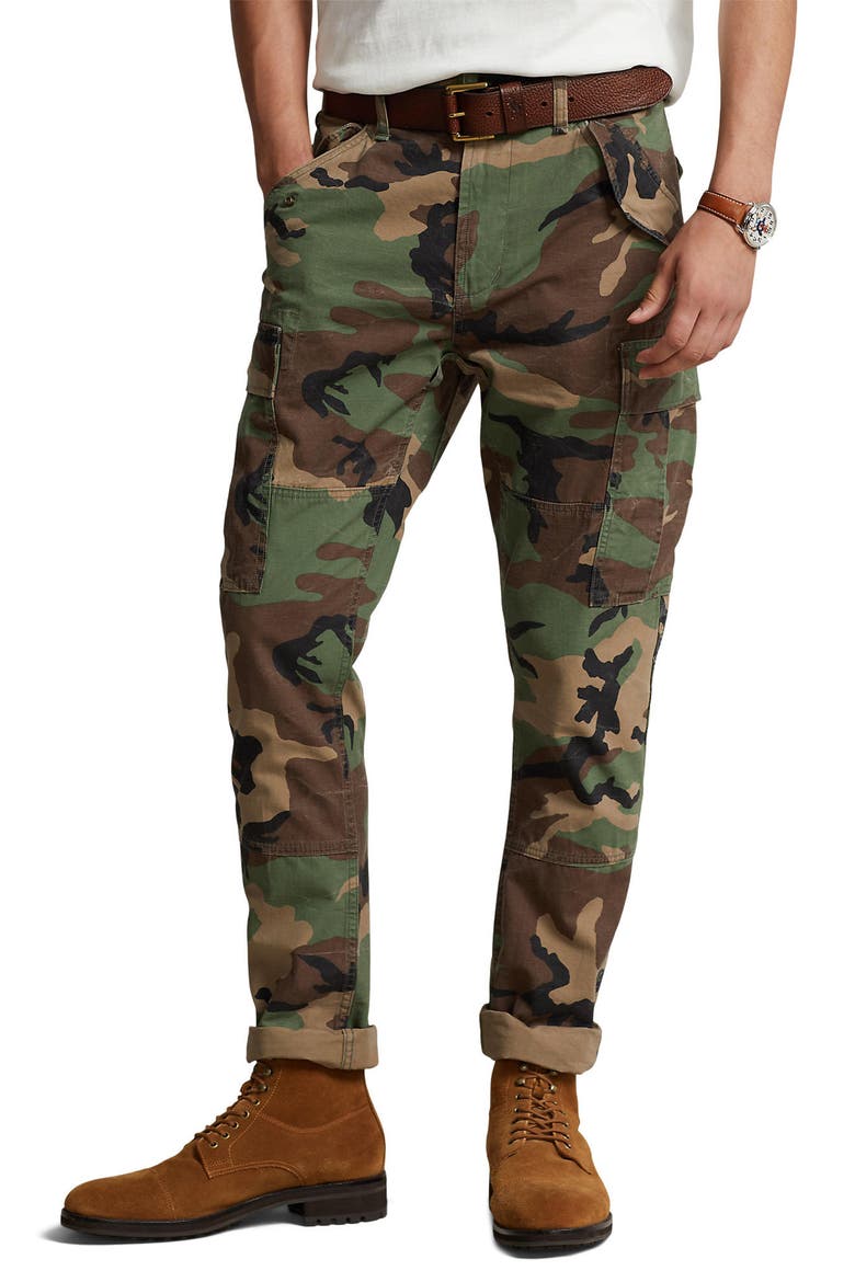 Slub Canvas Cargo Pants, Main, color, SURPLUS CAMO