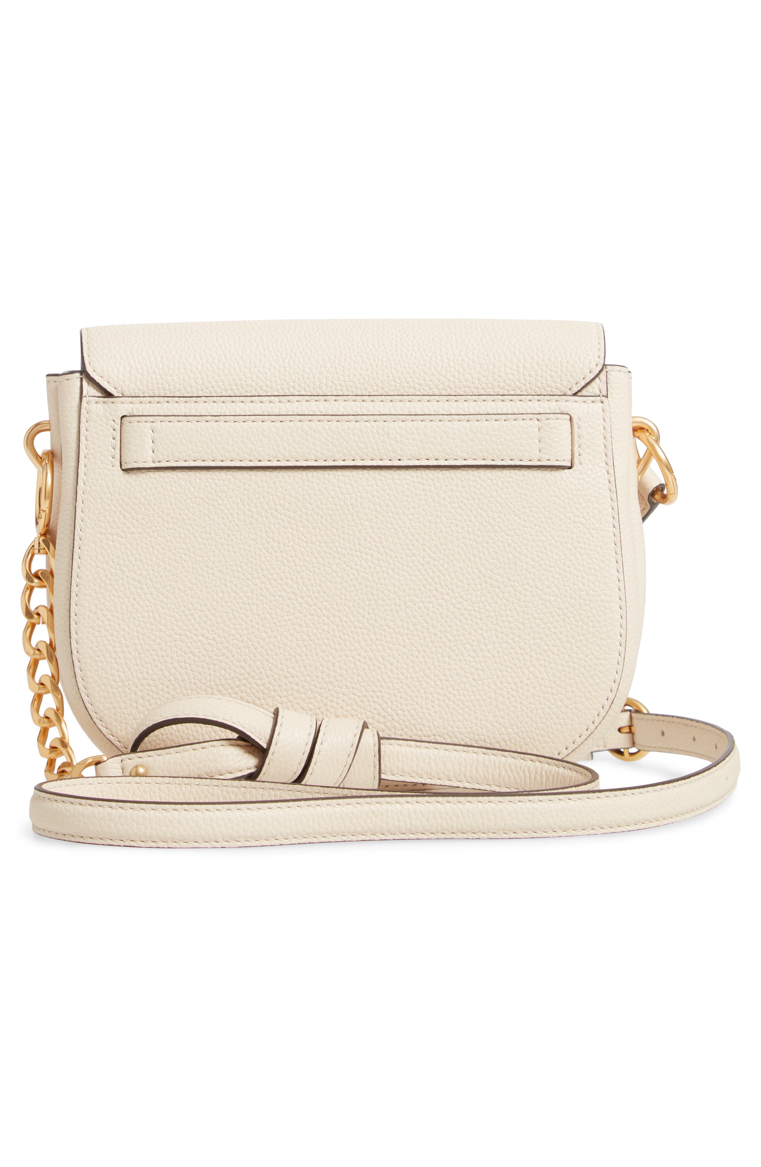 Everly Leather Flap Saddle Bag, Alternate, color, NEW CREAM