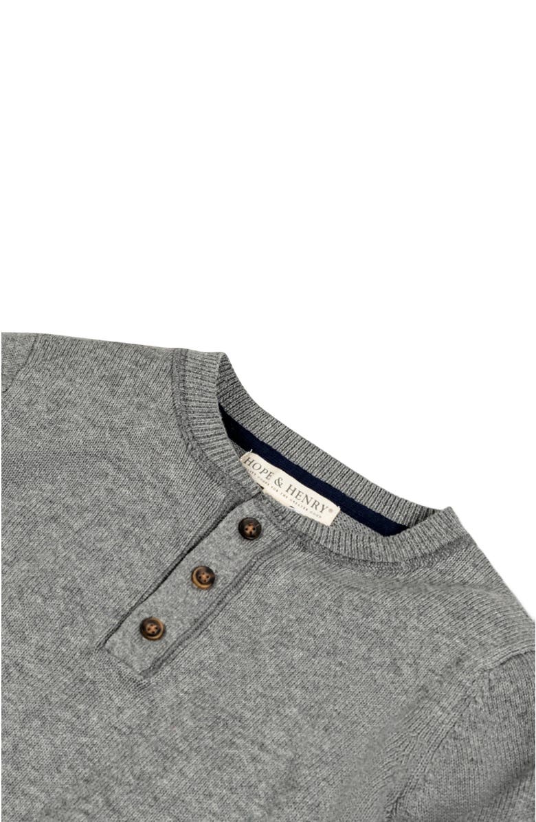 Hope & Henry Boys' Organic Sweater Henley, Kids, Alternate, color, Dark Gray Heather