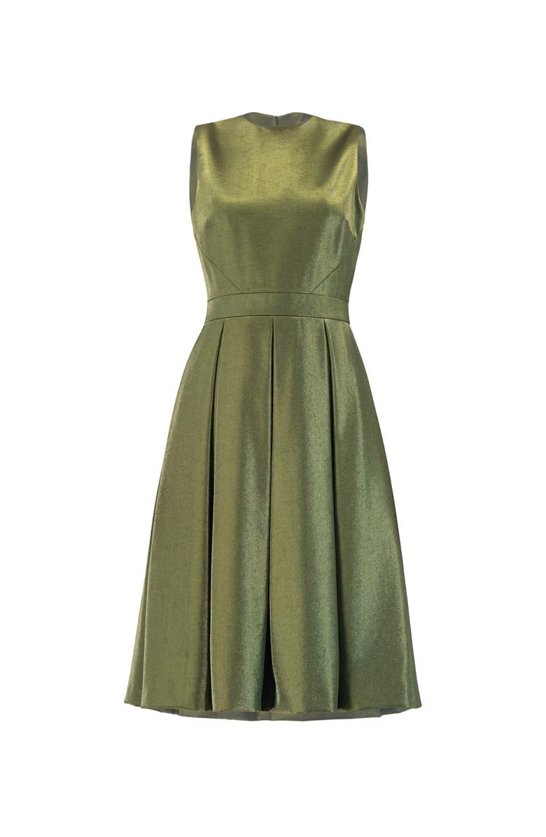 IVONNE Sleeveless A-Line Dress, Alternate, color, Olive Green